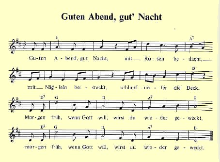 Kinderlieder mit Noten (Schlaflieder)